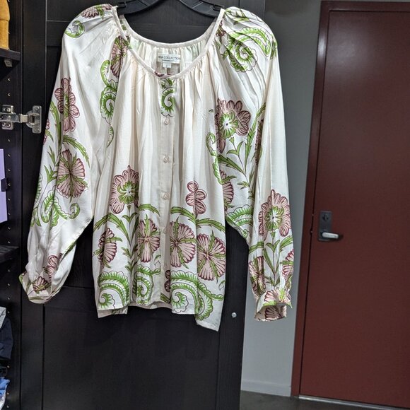 Emerson Fry India Collection Frances Blouse in Maeve Flowers (Small) - Picture 3 of 5